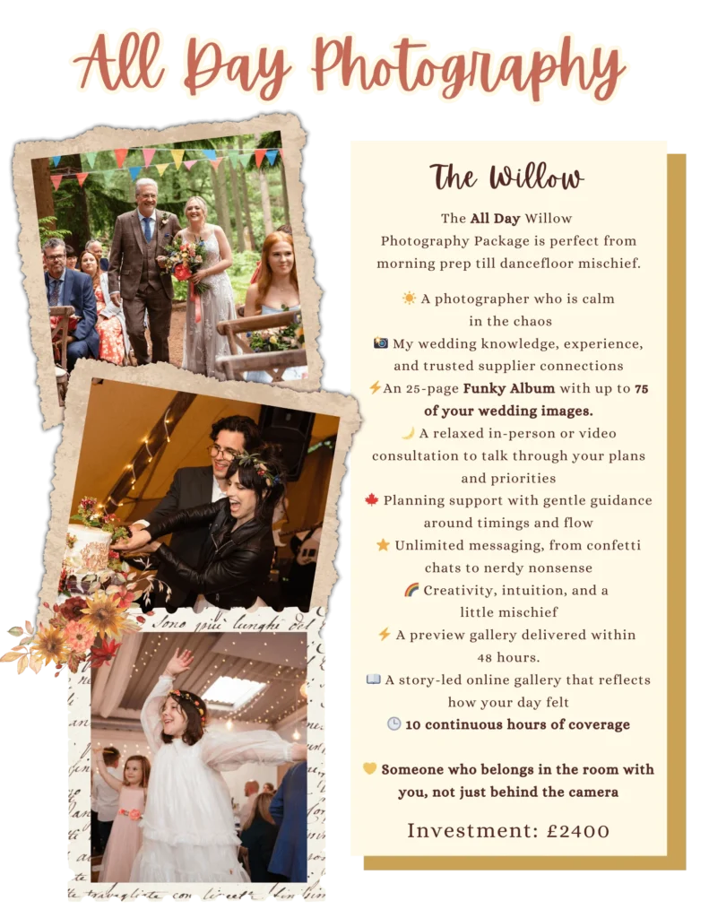 Lizzy Morris Photography, All day Photography