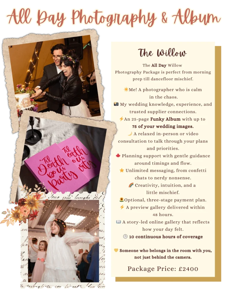 Lizzy Morris Photography, All day Photography